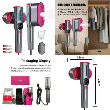 Dr.Flash for Handy Garment Steamer 2 in 1 Mini Travel Steamer Portable Clothing Steamer for Wrinkle Removal Fast Heating