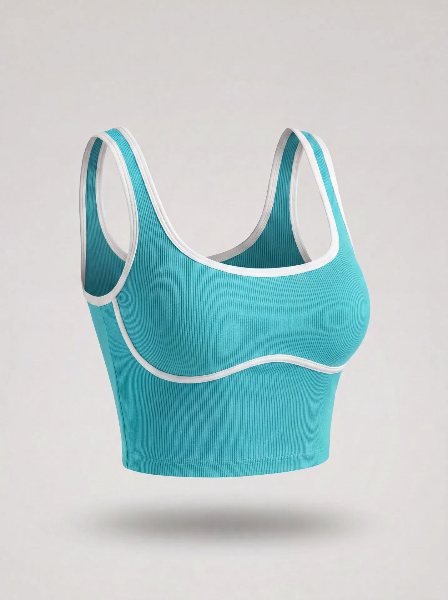 Women Color Block Line Yoga Bra without Chest Pad Shaping Back Design Quick Dry Sports Top Gym Running Training Outdoor