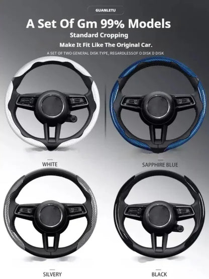 Suitable for Buick Carbon Fiber Texture Steering Wheel Cover with Segmented Quick-Release Design, Durable, for Encore Envista,