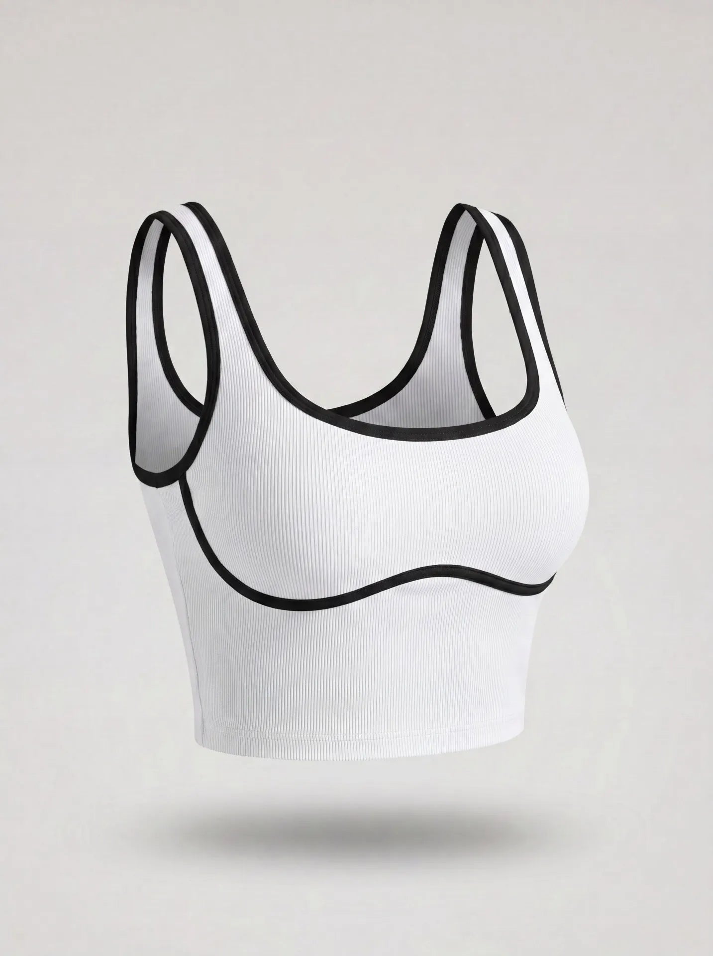 Women Color Block Line Yoga Bra without Chest Pad Shaping Back Design Quick Dry Sports Top Gym Running Training Outdoor