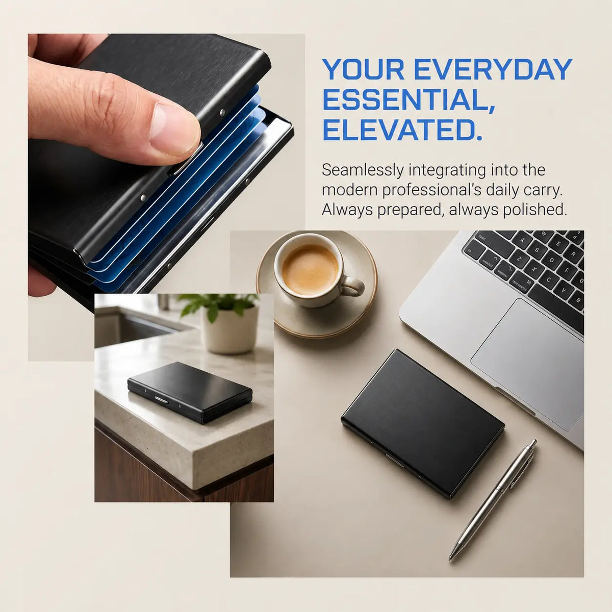 RFID Blocking Metal Card Holder - Ultra-Slim Stainless Steel Business Credit Card Case, Portable Pocket Secure ID Protector for Men’S Business Travel (Party Gift)