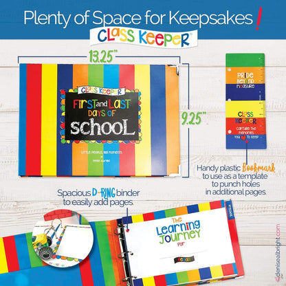 Class Keeper® School Memory Book + First & Last Day Photo Signs | Digital Memory App Included