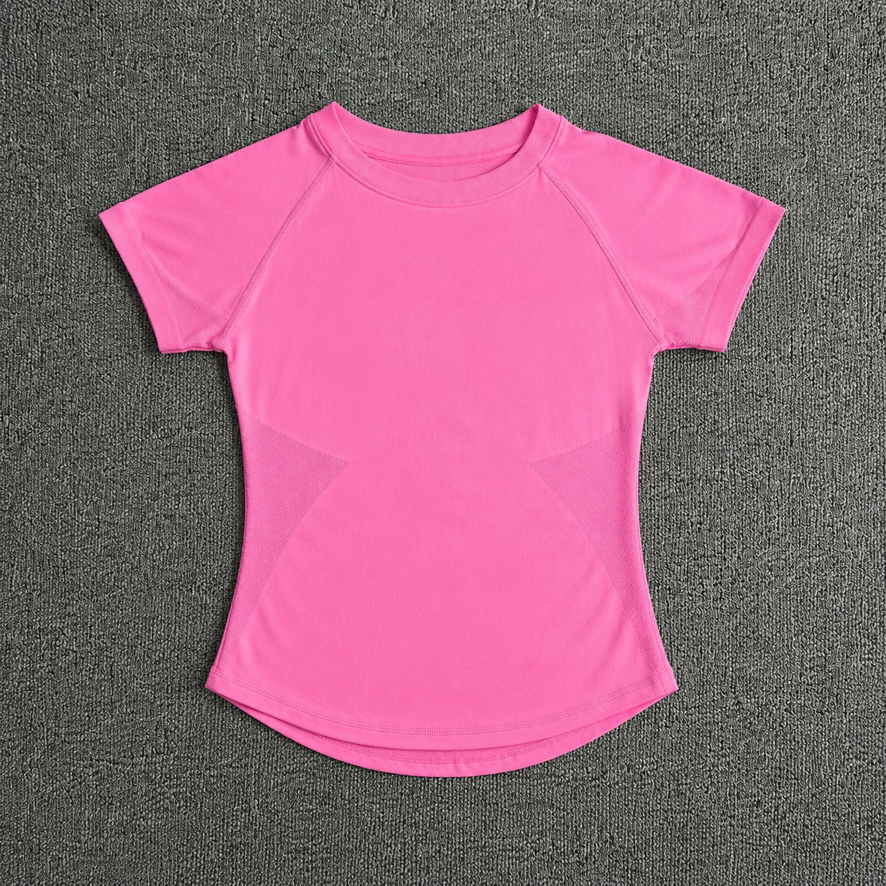 3Df-Women Yoga Set Seamless Short Sleeve Sports Top High Waist Biker Shorts Fitness Gym Workout Activewear Set