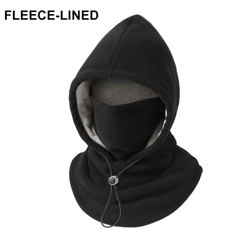 Warm Double‑Layer Integrated Hat for Men & Women All-Around Cold Protection(Masks, Scarves, Hats) Thickened One-Piece Winter Hat