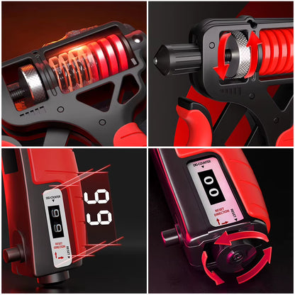 Adjustable Hand Grip Strengthener Gripper Nonslip Grip Trainer with 5-165KG Resistance for Stronger Wrists Fingers and Hands