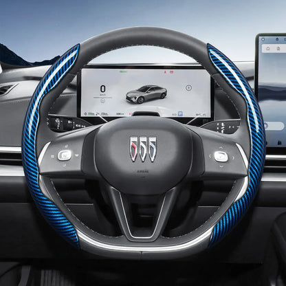 Suitable for Buick Carbon Fiber Texture Steering Wheel Cover with Segmented Quick-Release Design, Durable, for Encore Envista,