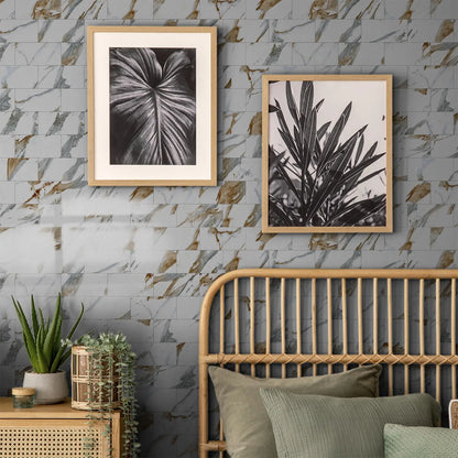 16/32/64PCS Marble Thicker Self-Adhesive Tile Stickers Waterproof Kitchen and Bathroom Minimalist Art 3D Wall Sticker Wallpaper