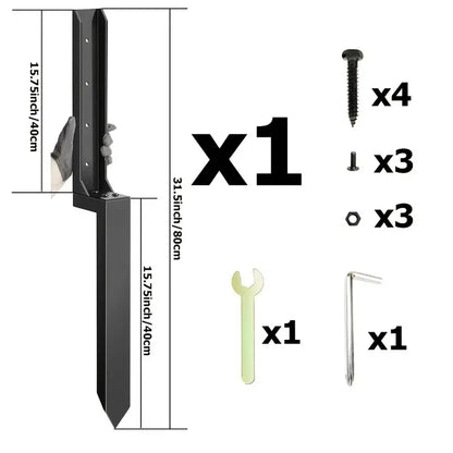 For Heavy-Duty Steel Fence Post Repair Stakes, Fence Post Anchor Ground Nails, for Fixing Tilted/Broken Wooden Fences