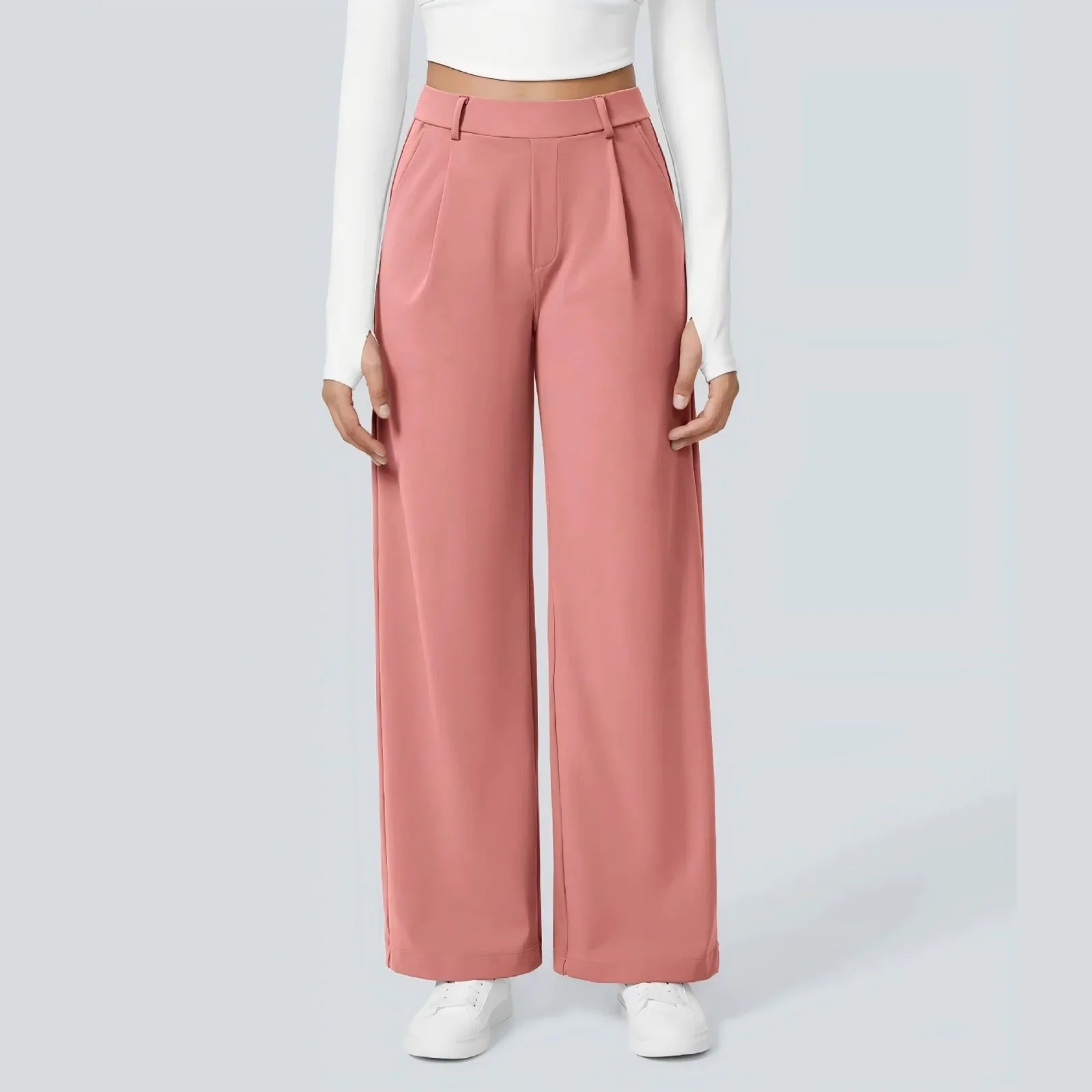 Women'S Fashion Comfortable Pants Autumn and Winter Wide Leg Casual Sports Drape Slimming and Versatile Floor Length 2025