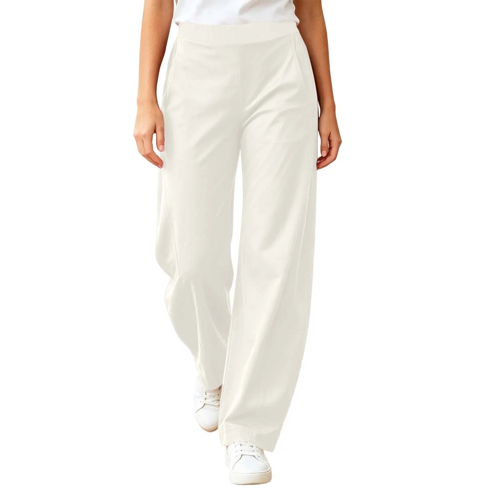 Fashion Wide-Leg Pants Women Summer High Waist Straight Trousers Breathable Casual Solid Palazzo Pants Pantalones Woman Bottoms