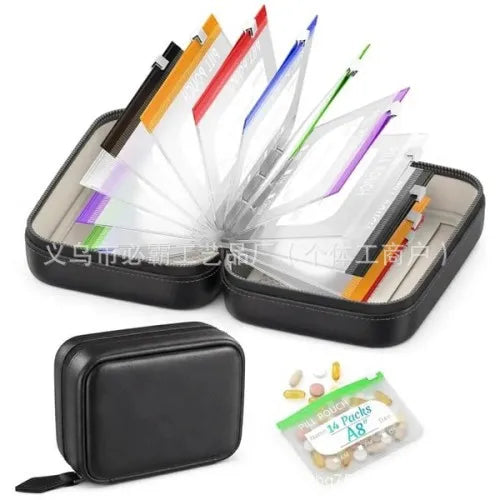 2026 New Waterlproof Pill Pouch Set Multiple Compartments Waterproof Pill Bag Set as a Gift for Parents and Elders