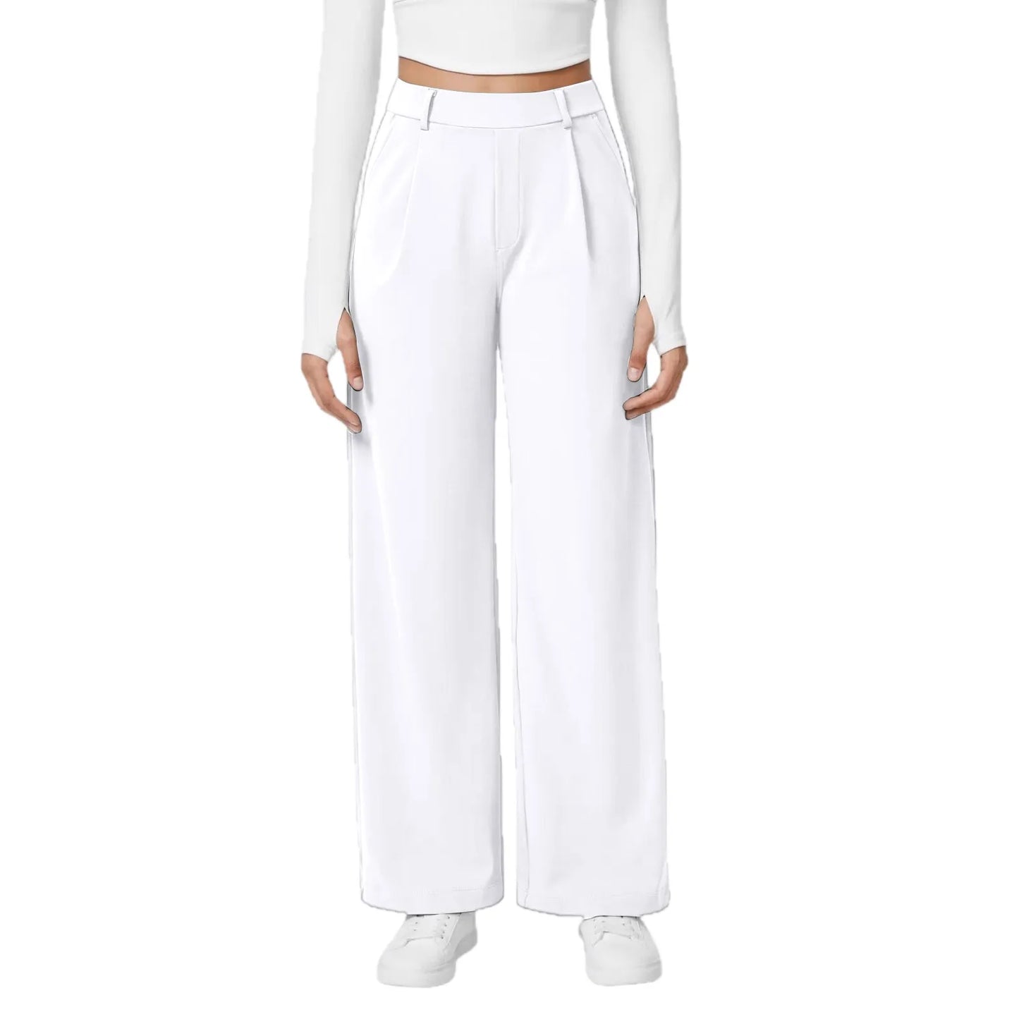 Women'S Fashion Comfortable Pants Autumn and Winter Wide Leg Casual Sports Drape Slimming and Versatile Floor Length 2025