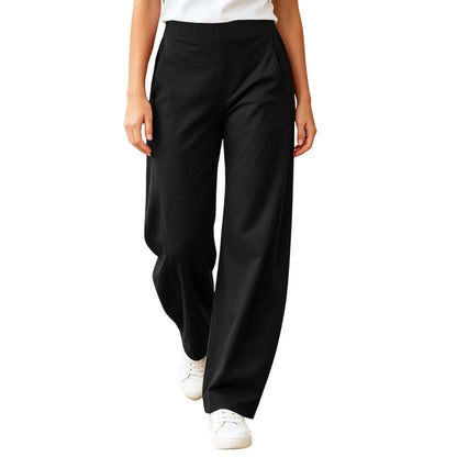 Fashion Wide-Leg Pants Women Summer High Waist Straight Trousers Breathable Casual Solid Palazzo Pants Pantalones Woman Bottoms