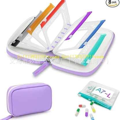 2026 New Waterlproof Pill Pouch Set Multiple Compartments Waterproof Pill Bag Set as a Gift for Parents and Elders