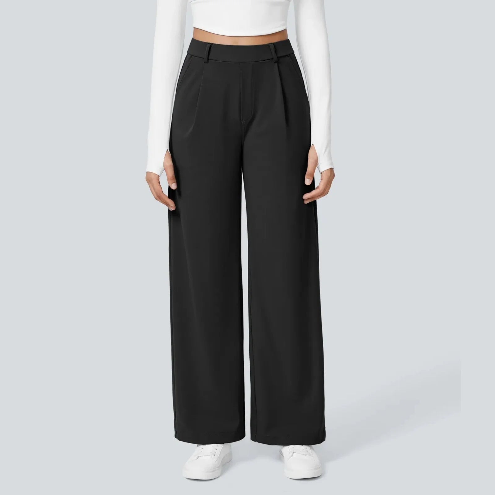 Women'S Fashion Comfortable Pants Autumn and Winter Wide Leg Casual Sports Drape Slimming and Versatile Floor Length 2025