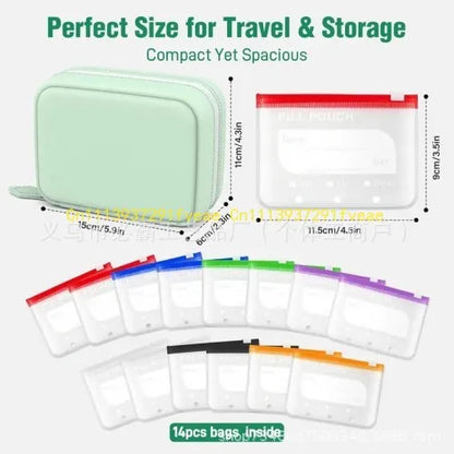 2026 New Waterlproof Pill Pouch Set Multiple Compartments Waterproof Pill Bag Set as a Gift for Parents and Elders