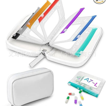 2026 New Waterlproof Pill Pouch Set Multiple Compartments Waterproof Pill Bag Set as a Gift for Parents and Elders
