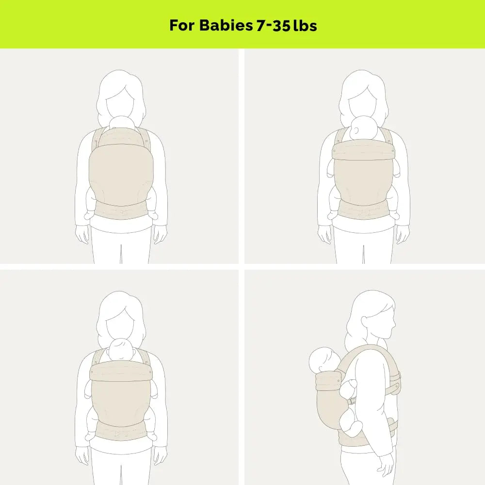 Ergonomic Baby Carrier for Newborns to Toddlers (7-35 Lbs) with Adjustable Straps and Belt Bag Comfortable Versatile and Stylish