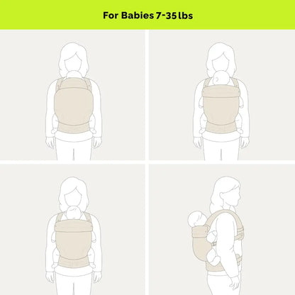 Ergonomic Baby Carrier for Newborns to Toddlers (7-35 Lbs) with Adjustable Straps and Belt Bag Comfortable Versatile and Stylish