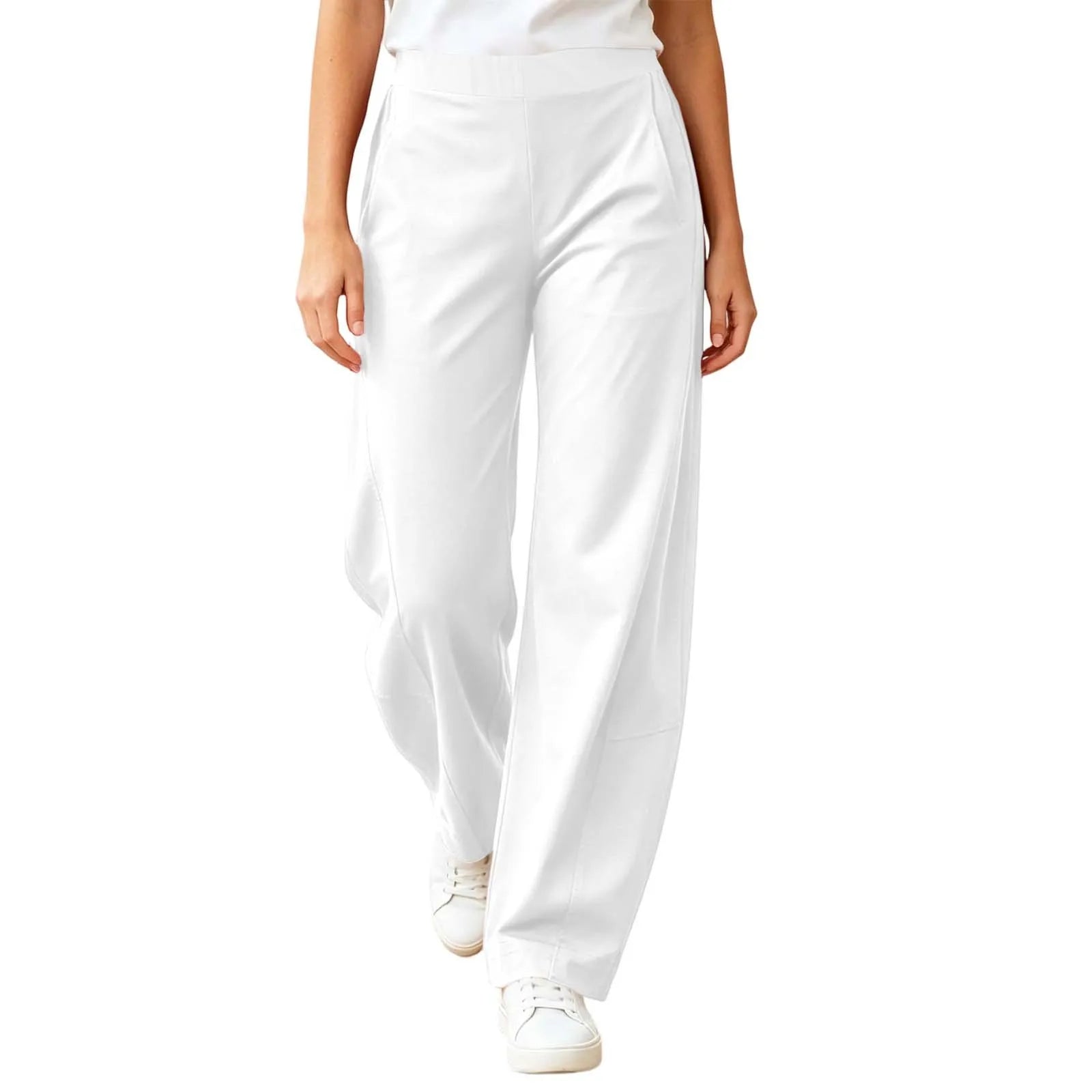 Fashion Wide-Leg Pants Women Summer High Waist Straight Trousers Breathable Casual Solid Palazzo Pants Pantalones Woman Bottoms