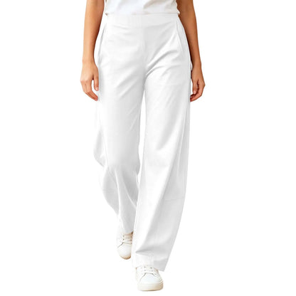 Fashion Wide-Leg Pants Women Summer High Waist Straight Trousers Breathable Casual Solid Palazzo Pants Pantalones Woman Bottoms