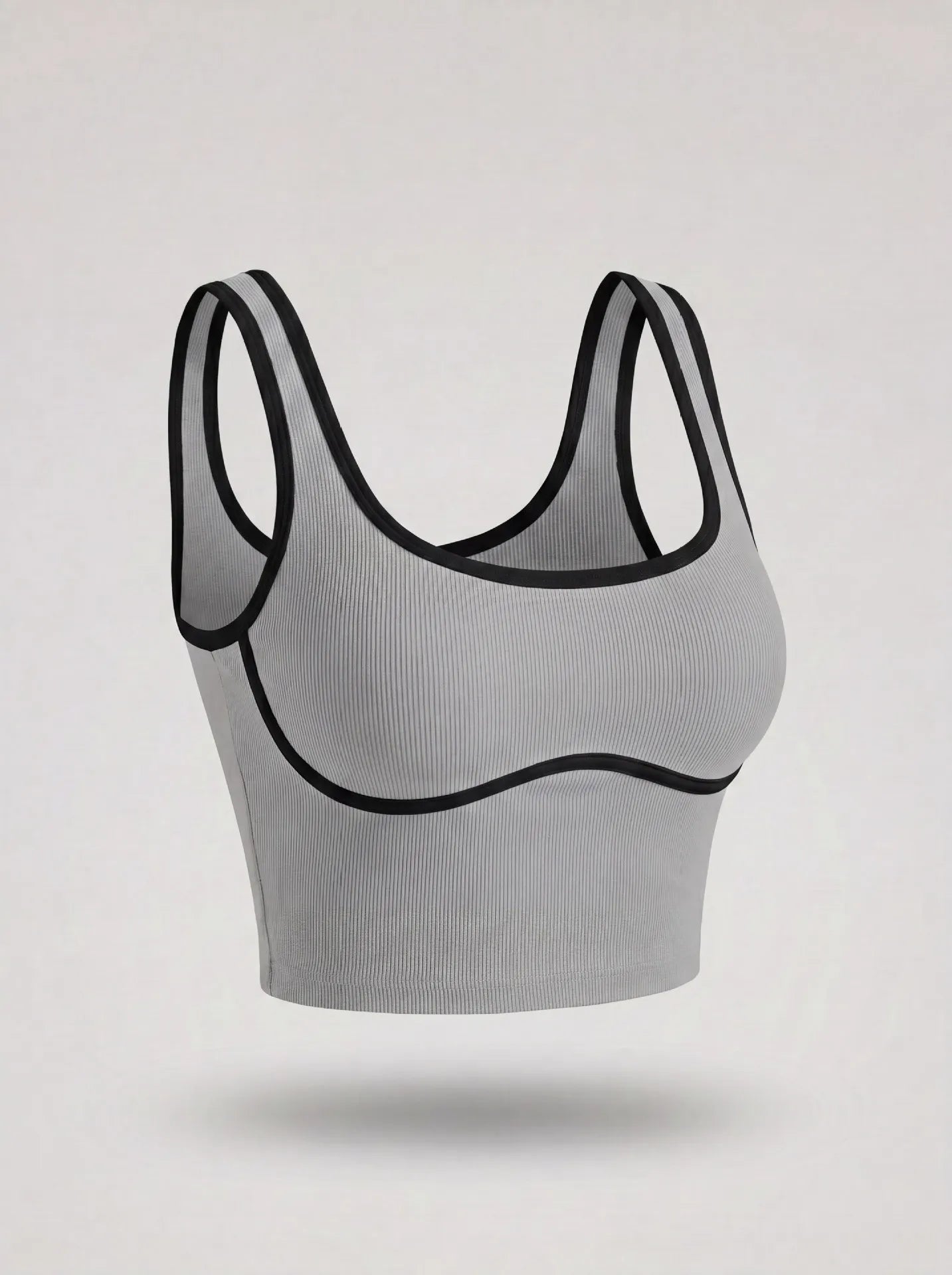 Women Color Block Line Yoga Bra without Chest Pad Shaping Back Design Quick Dry Sports Top Gym Running Training Outdoor
