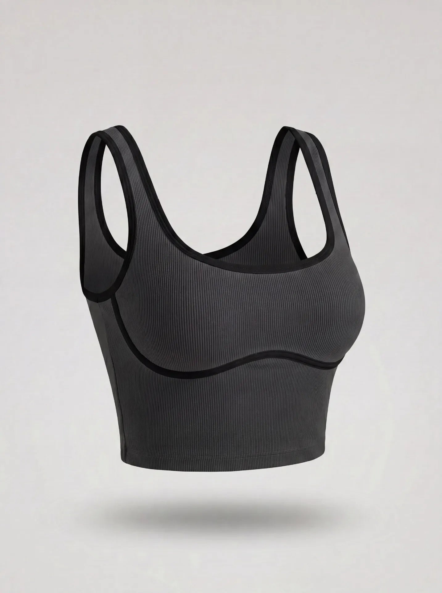 Women Color Block Line Yoga Bra without Chest Pad Shaping Back Design Quick Dry Sports Top Gym Running Training Outdoor
