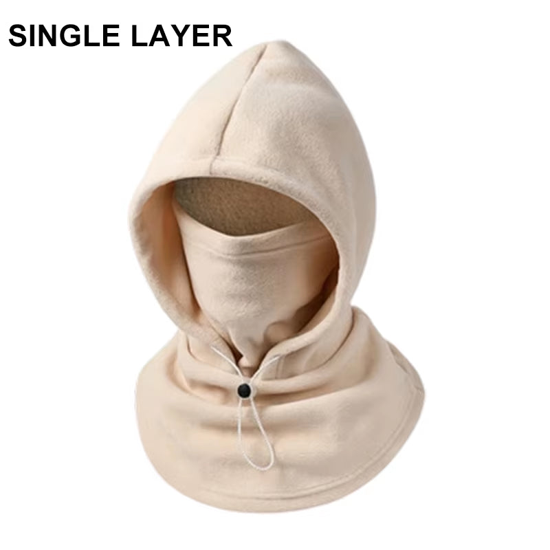 Three in One Wool Double-Layer Integrated Hat Windproof and Warm Winter Flannel Warm Mask Hat Balaclava Wind Hat Ski Masks 2026