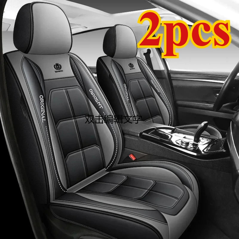 2Pcs Car Seat Cushion Fully Surrounded Four Seasons Universal Vehicle Cover Seat Cover Wear-Resistant Stain-Resistant Breathable