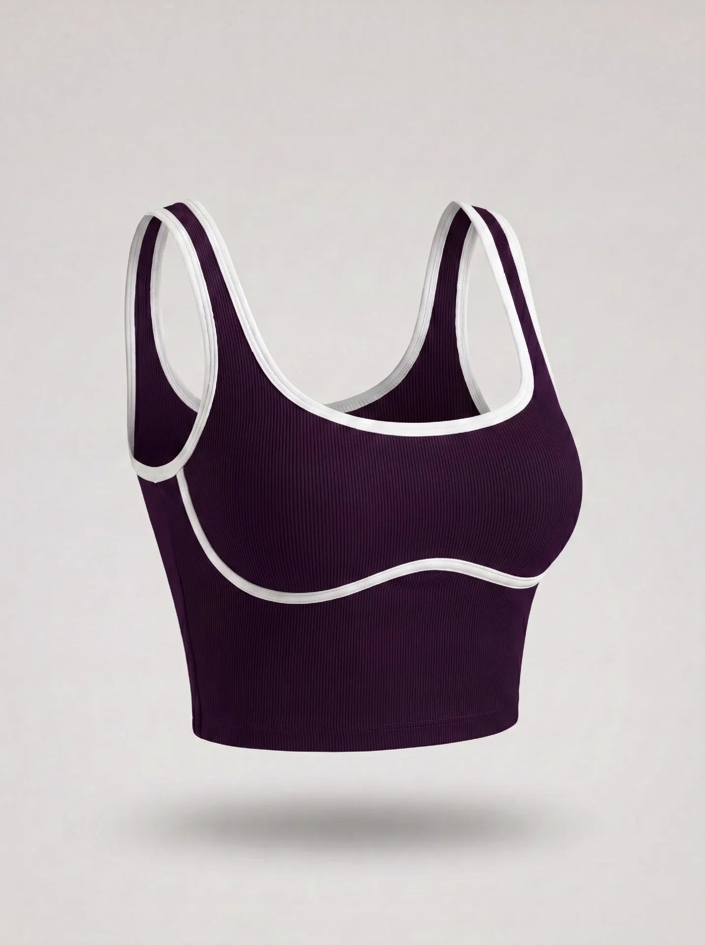 Women Color Block Line Yoga Bra without Chest Pad Shaping Back Design Quick Dry Sports Top Gym Running Training Outdoor