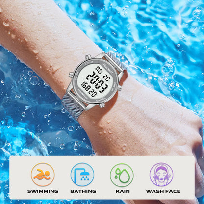 Pedometer Watches Sport Step Counter Women'S Digital Watches Calories Mile Tracker Waterproof 30M for Walking Running