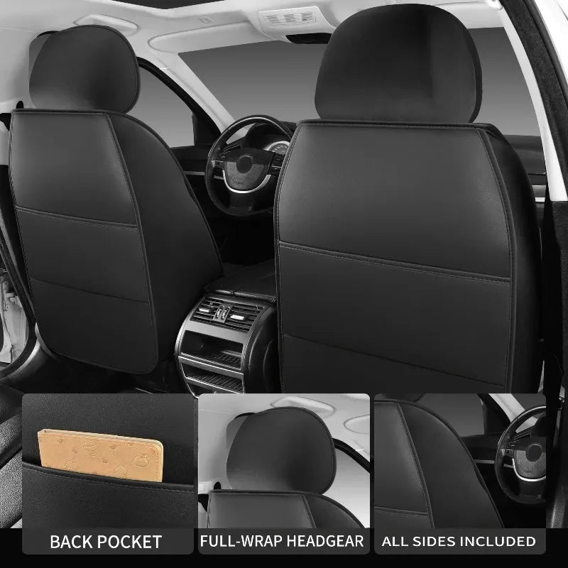 2Pcs Car Seat Cushion Fully Surrounded Four Seasons Universal Vehicle Cover Seat Cover Wear-Resistant Stain-Resistant Breathable