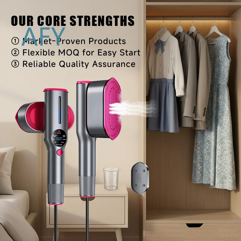 Dr.Flash for Handy Garment Steamer 2 in 1 Mini Travel Steamer Portable Clothing Steamer for Wrinkle Removal Fast Heating