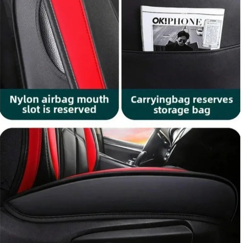 2Pcs Car Seat Cushion Fully Surrounded Four Seasons Universal Vehicle Cover Seat Cover Wear-Resistant Stain-Resistant Breathable