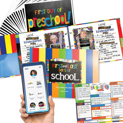 Class Keeper® School Memory Book + First & Last Day Photo Signs | Digital Memory App Included