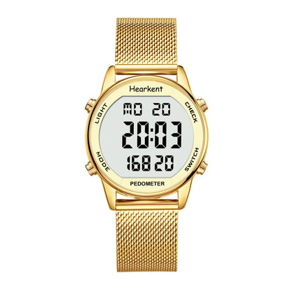 Pedometer Watches Sport Step Counter Women'S Digital Watches Calories Mile Tracker Waterproof 30M for Walking Running