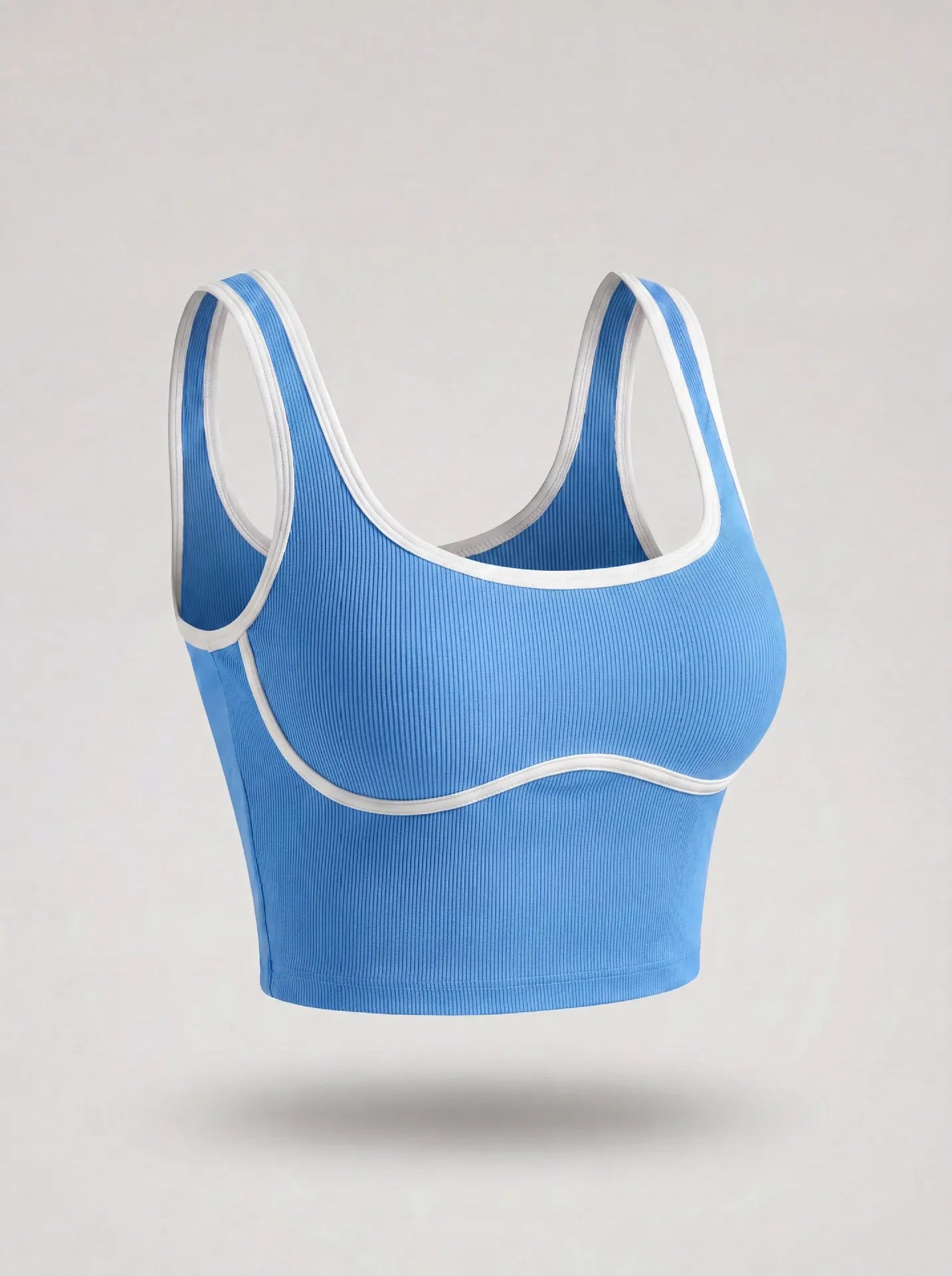 Women Color Block Line Yoga Bra without Chest Pad Shaping Back Design Quick Dry Sports Top Gym Running Training Outdoor
