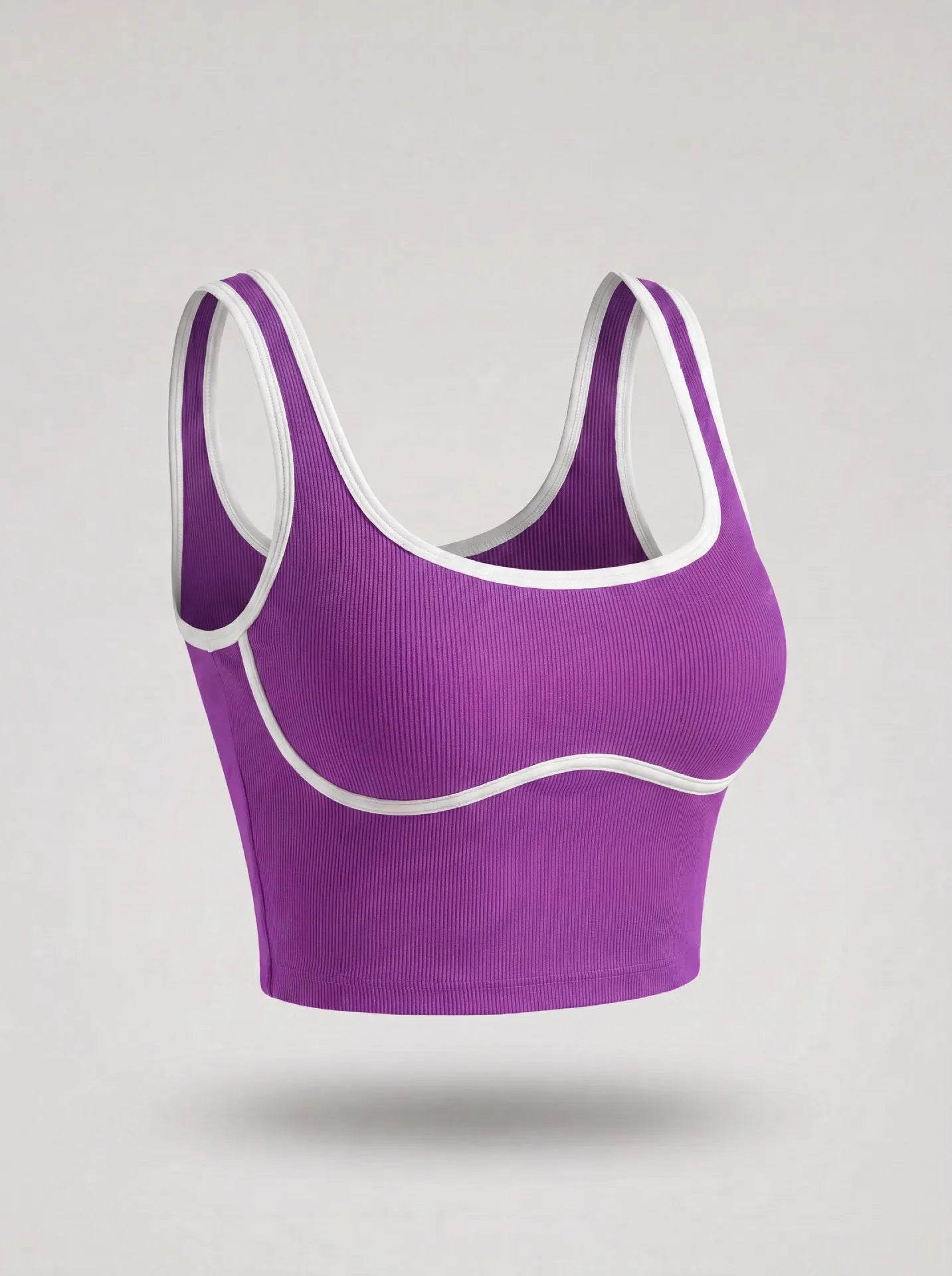 Women Color Block Line Yoga Bra without Chest Pad Shaping Back Design Quick Dry Sports Top Gym Running Training Outdoor