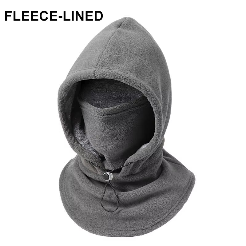 Warm Double‑Layer Integrated Hat for Men & Women All-Around Cold Protection(Masks, Scarves, Hats) Thickened One-Piece Winter Hat