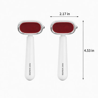 Dual‑Sided Foot Callus Remover, Replaceable Stainless Steel Blade Foot Scraper, Portable Manual Dead Skin Corn Remover, Safe Heels Exfoliator Pedicure Tool for Thick Hard Cracked Skin