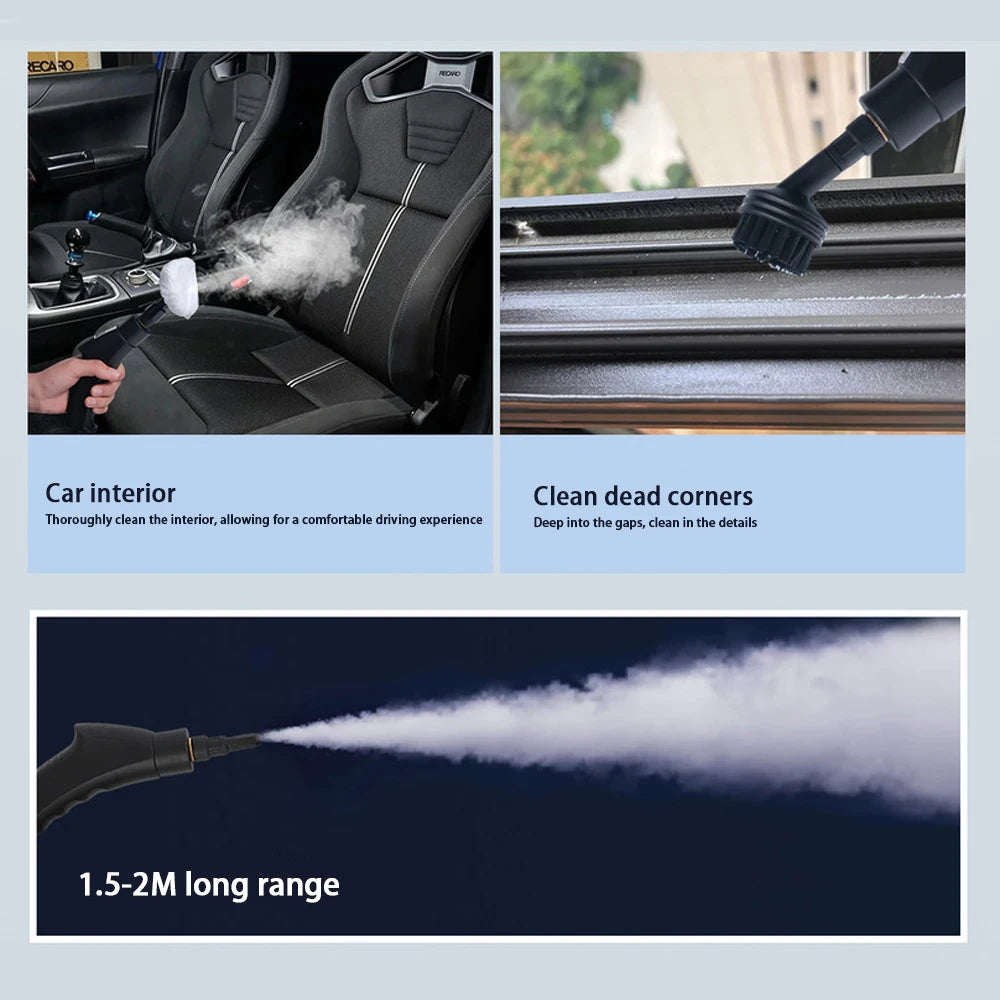 1500W Portable Steam Cleaner 110V Touch Screen Large Capacity Cleaning Machine for Mattress Sofa Carpet and Fabric Care