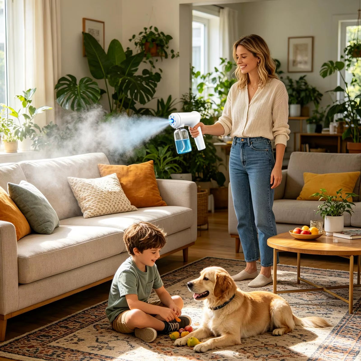 Mist Sprayer 350Ml Electric 6 Levels Cordless Rechargeable Handheld Fogger Machine for Water Toner Home Office Salon Travel Gym