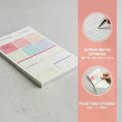 A5 Undated Minimalist Brain Dump Journal (50/150 Sheets), To-Do List & Task Manager Notebook for Project Planning