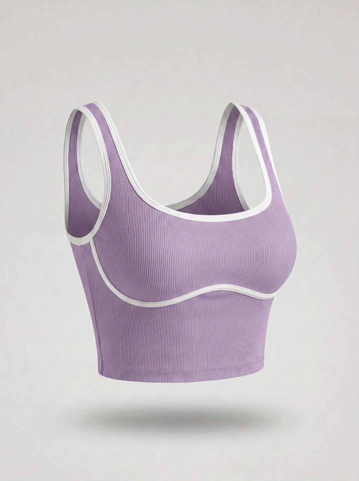 Women Color Block Line Yoga Bra without Chest Pad Shaping Back Design Quick Dry Sports Top Gym Running Training Outdoor