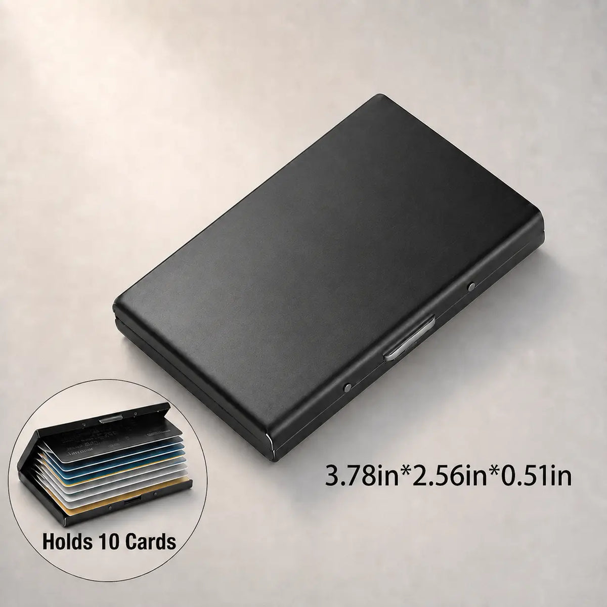 RFID Blocking Metal Card Holder - Ultra-Slim Stainless Steel Business Credit Card Case, Portable Pocket Secure ID Protector for Men’S Business Travel (Party Gift)